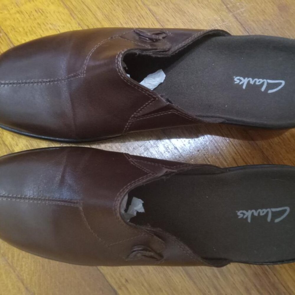 Brown leather Clarks